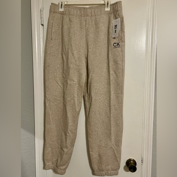 Calvin Klein Pants - NWT- Calvin Klein Sweatpants- Tan- Women Size Med/Junior Girls Size Large